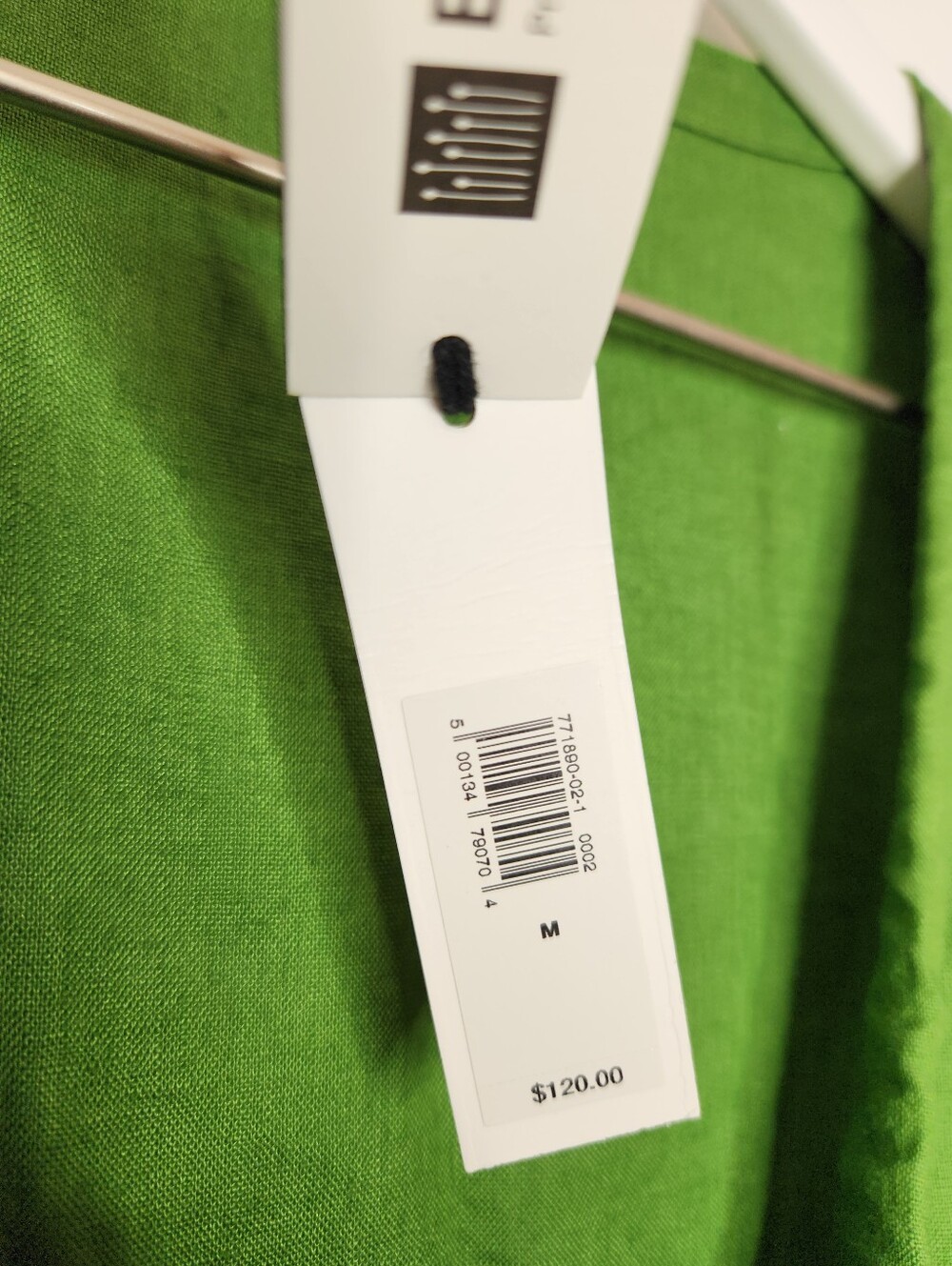 NWT Banana Republic Green Linen Tie Front Short Sleeve Woven Mini Dress - Picture 7 of 8